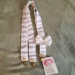 White Fancy Suspenders
